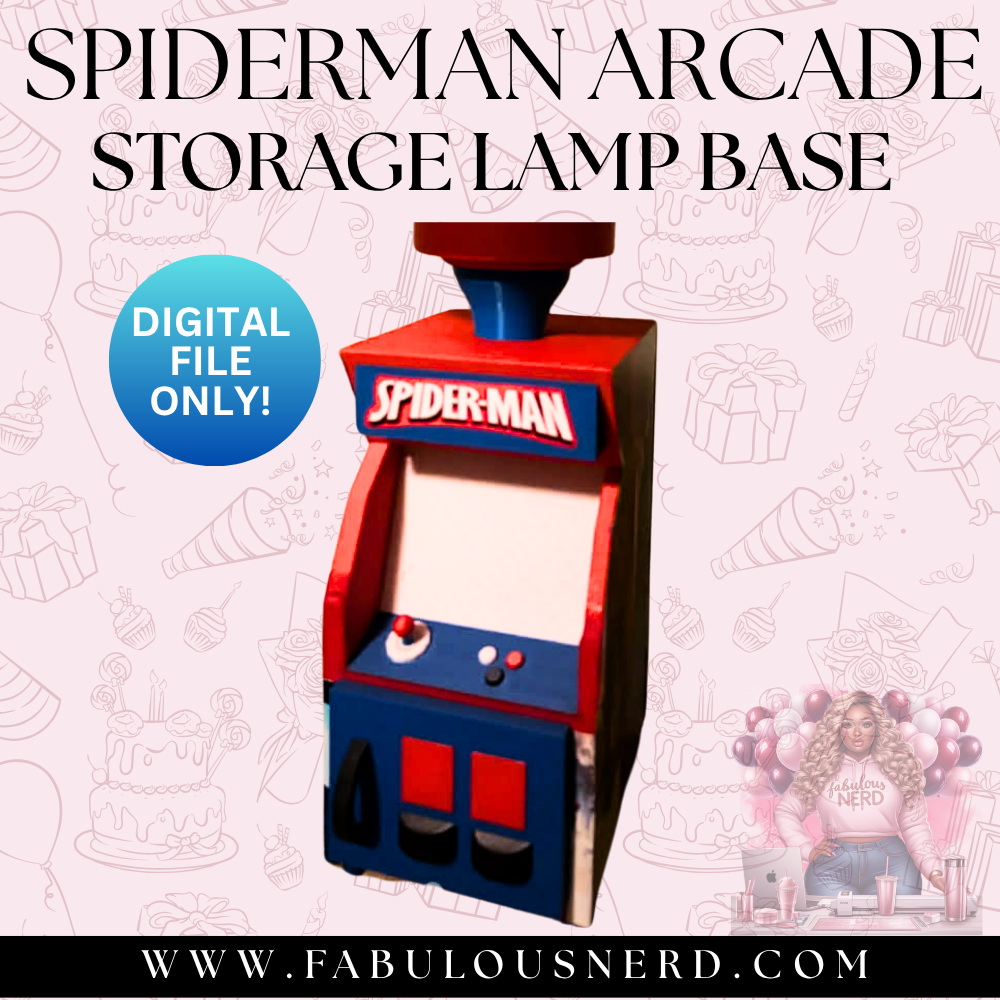 Spiderman Arcade Storage Lamp Base (Digital File Only)