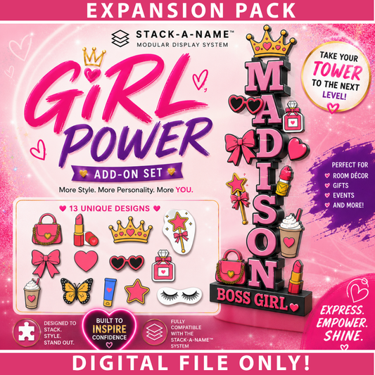 Stack-A-Name Girl Power Expansion Pack (Digital File Only)