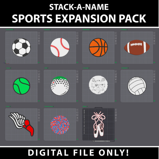 Stack-A-Name Sports Expansion Pack (Digital File Only)