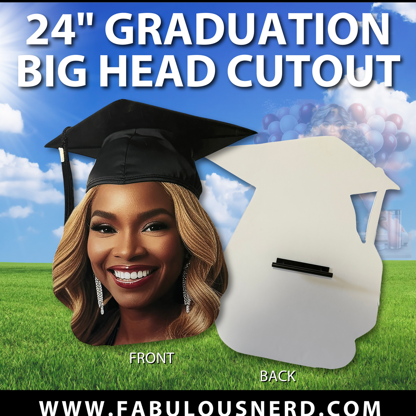 Custom Graduation Big Head Cutouts (24" Size)