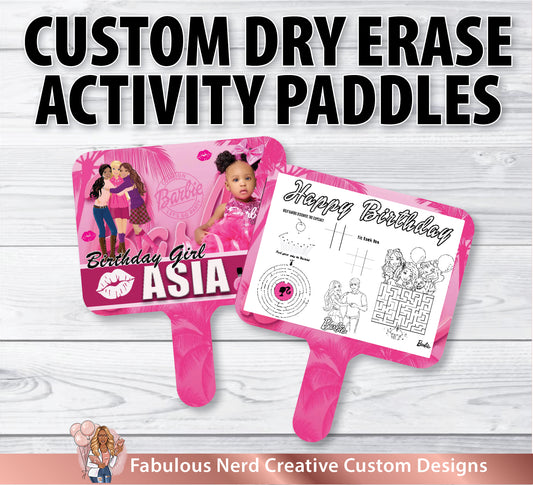 Custom Dry Erase Activity Paddle (READ ITEM DESCRIPTION)