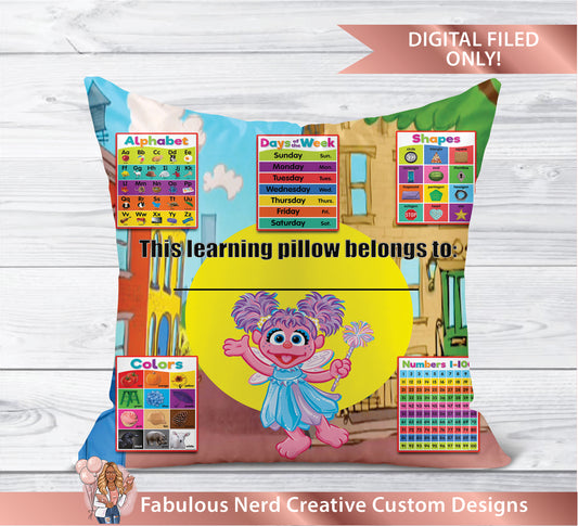 Kids Abby Caddaby Learning Pillow-Digital File Only