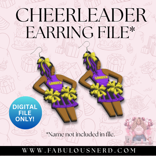 Cheerleader Earrings (Digital File Only)