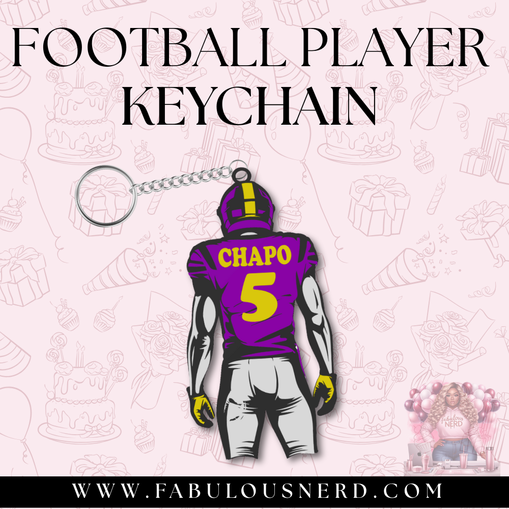Football Player Keychain (3D Printed)