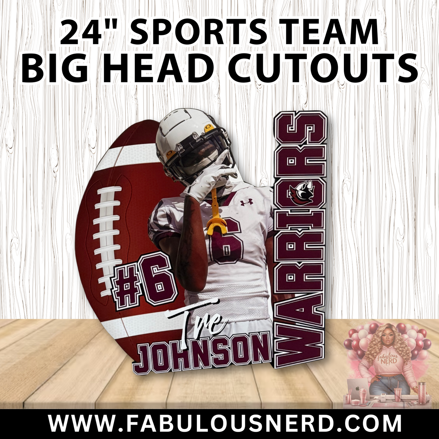 Custom Sports Team Big Head Cutouts (24" Size)