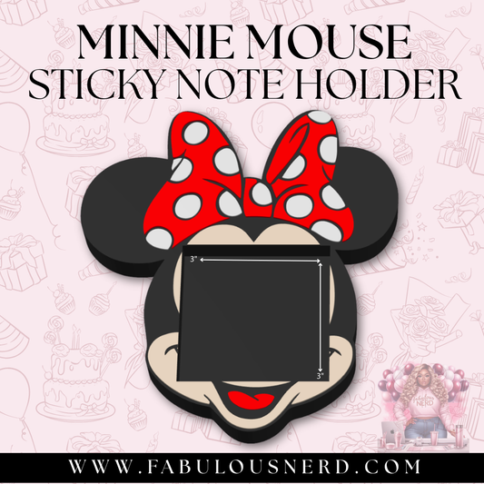 Minnie Mouse Sticky Note Holder (3D Printed)