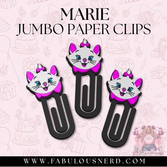 Marie Jumbo Paper Clips - Set of 3 (3D Printed)