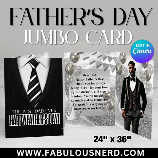 A Day for Dad Father's Day Jumbo Card - Digital File Only