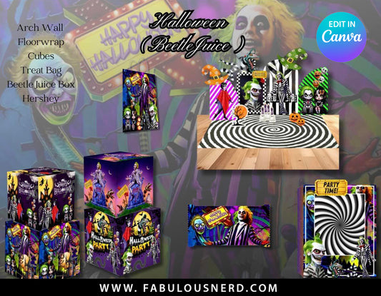 Beetle Juice Halloween Room Transformation Bundle, Party Decor Bundle