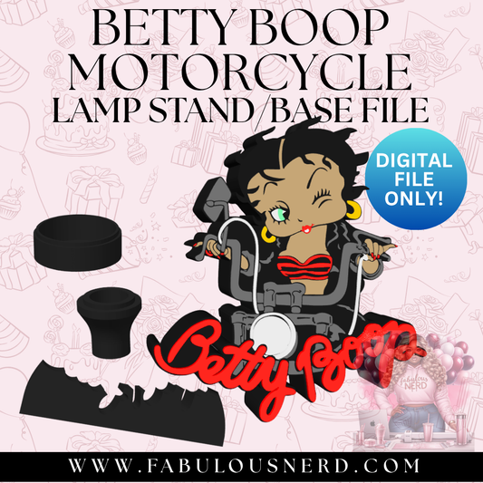 Betty Boop Motorcycle Lamp Base (Digital File Only)