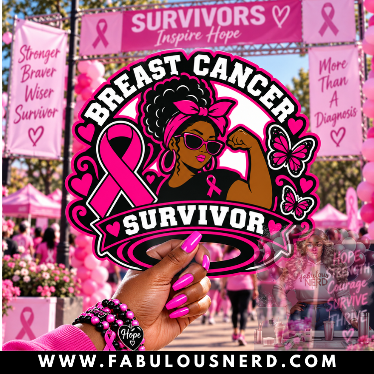 Breast Cancer Survivor Hype Fan (Digital File Only)