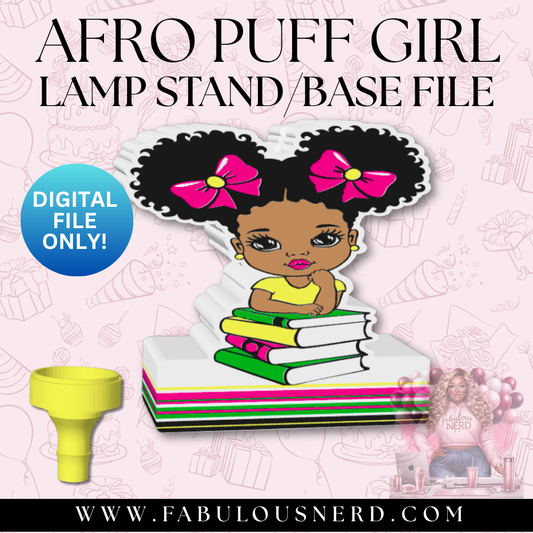 Afro Puff Girl Lamp Base (Digital File Only)