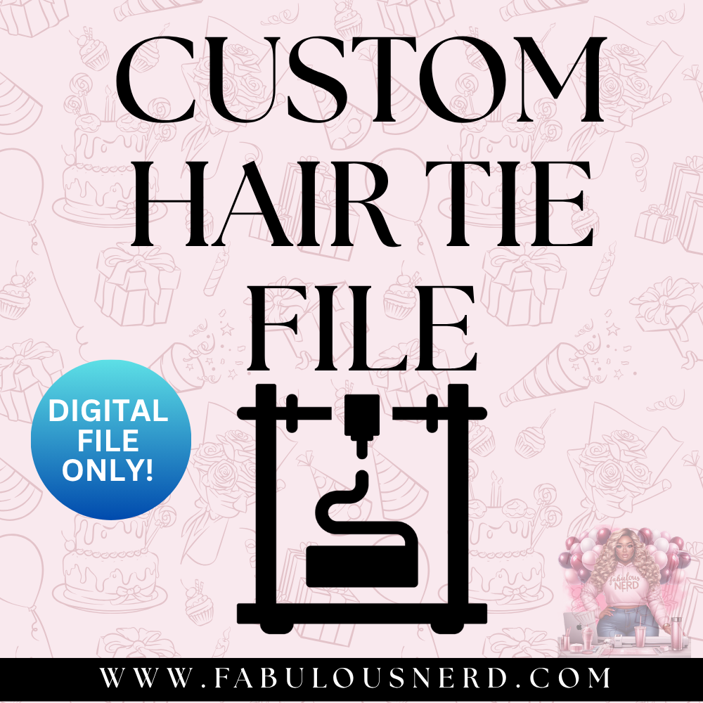 Custom Hair Tie Holder 3D Print File (Digital File Only)