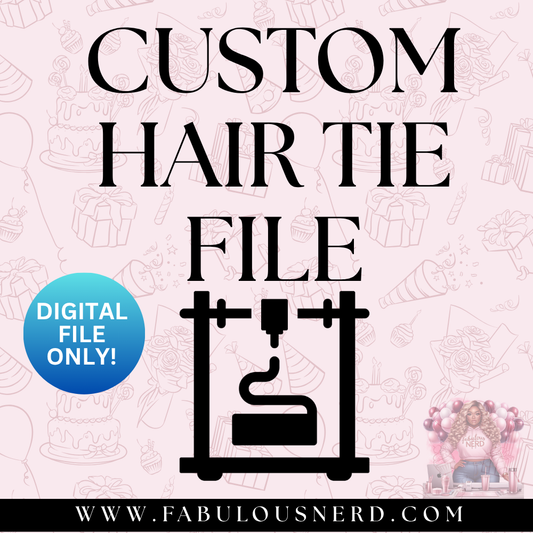 Custom Hair Tie Holder 3D Print File (Digital File Only)