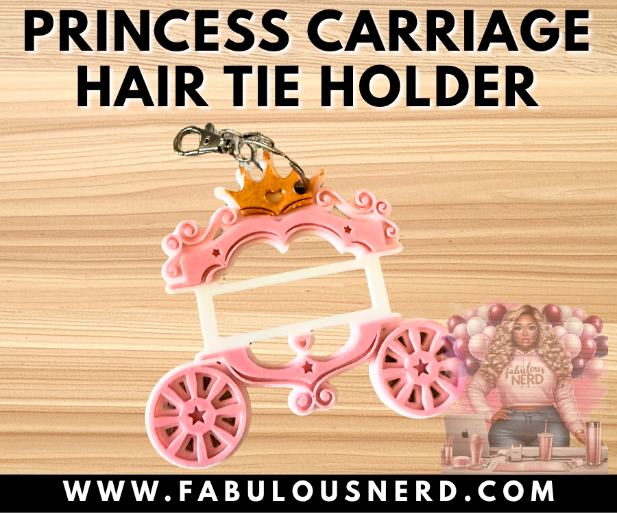 Princess Carriage Hair Tie Holder (3D Printed)