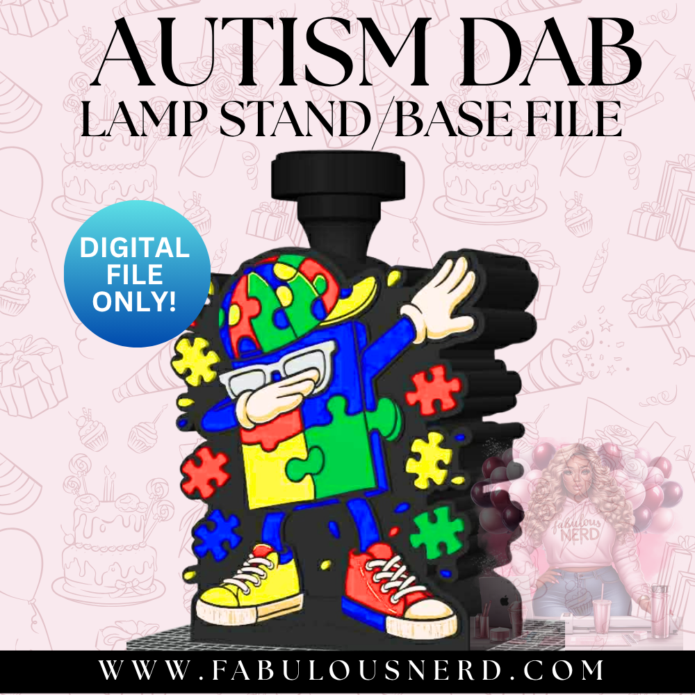 Autism Dab Lamp Base (Digital File Only)