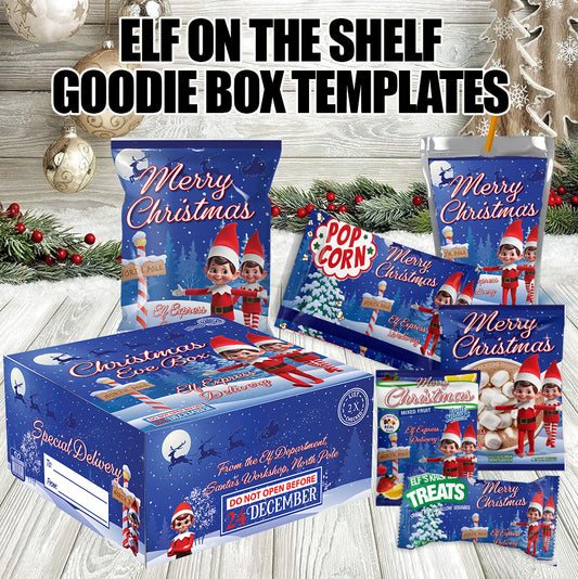 Elf On The Shelf Goodie Box Templates - Digital Files Only