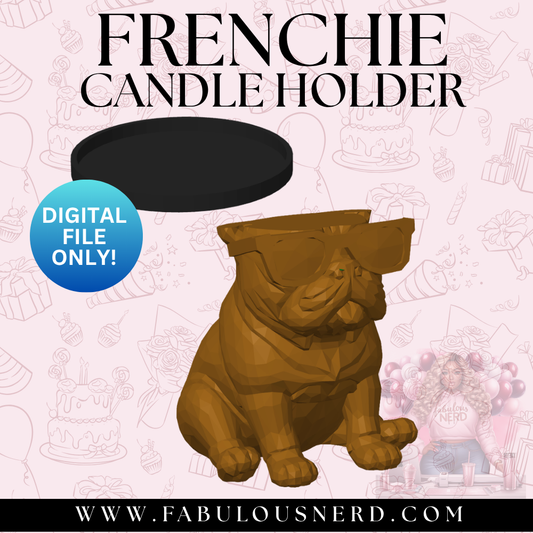 Frenchie Candle Holder (Digital File Only)