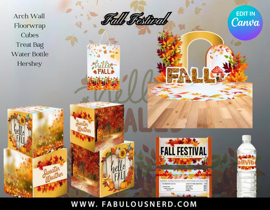 Fall Festival Party Room Bundle, Party Decor Bundle