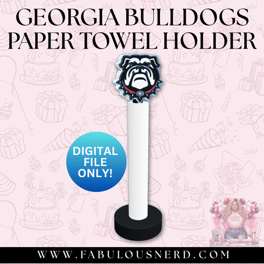 Georgia Bulldogs Paper Towel Holder (Digital File Only)