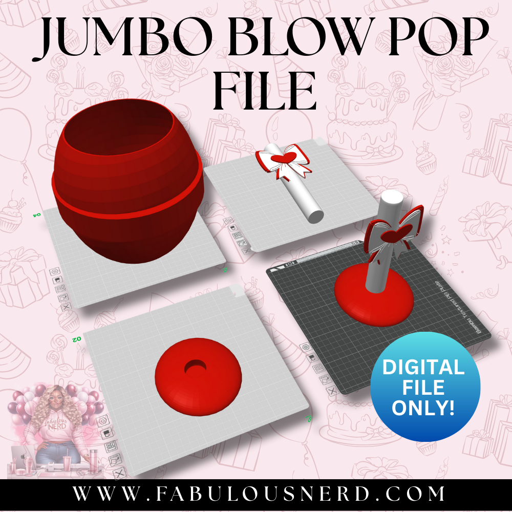 Jumbo 3D Blow Pop Gift Box (Digital File Only)