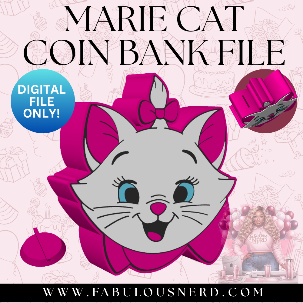 Marie Cat Coin Bank (Digital File Only)