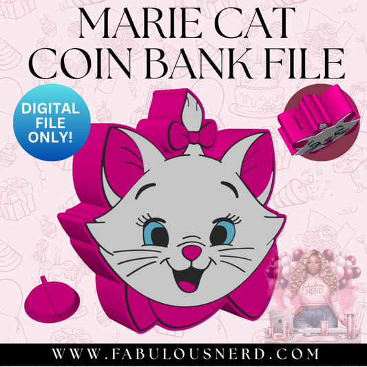 Marie Cat Coin Bank (Digital File Only)