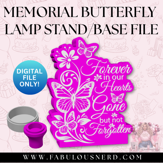 Memorial Butterfly Lamp Base (Digital File Only)