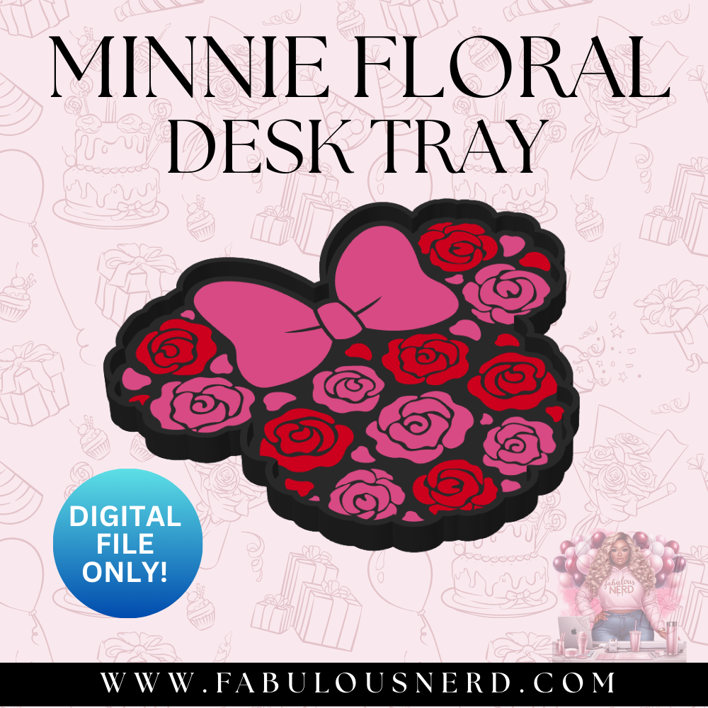Minnie Floral Desk Tray (Digital File Only