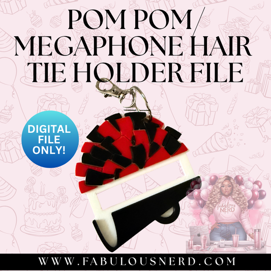 PomPom & Megaphone Hair Tie Bundle File (Digital File Only)