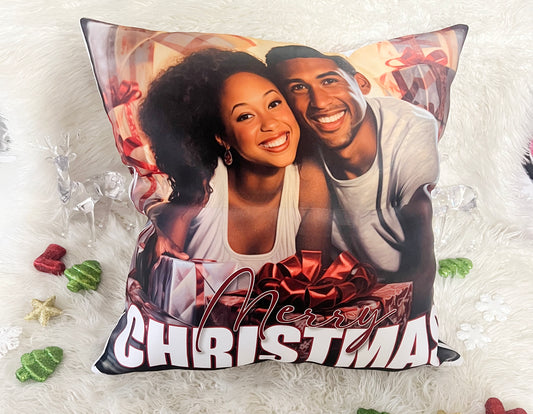 Customizable Christmas Photo Pillow