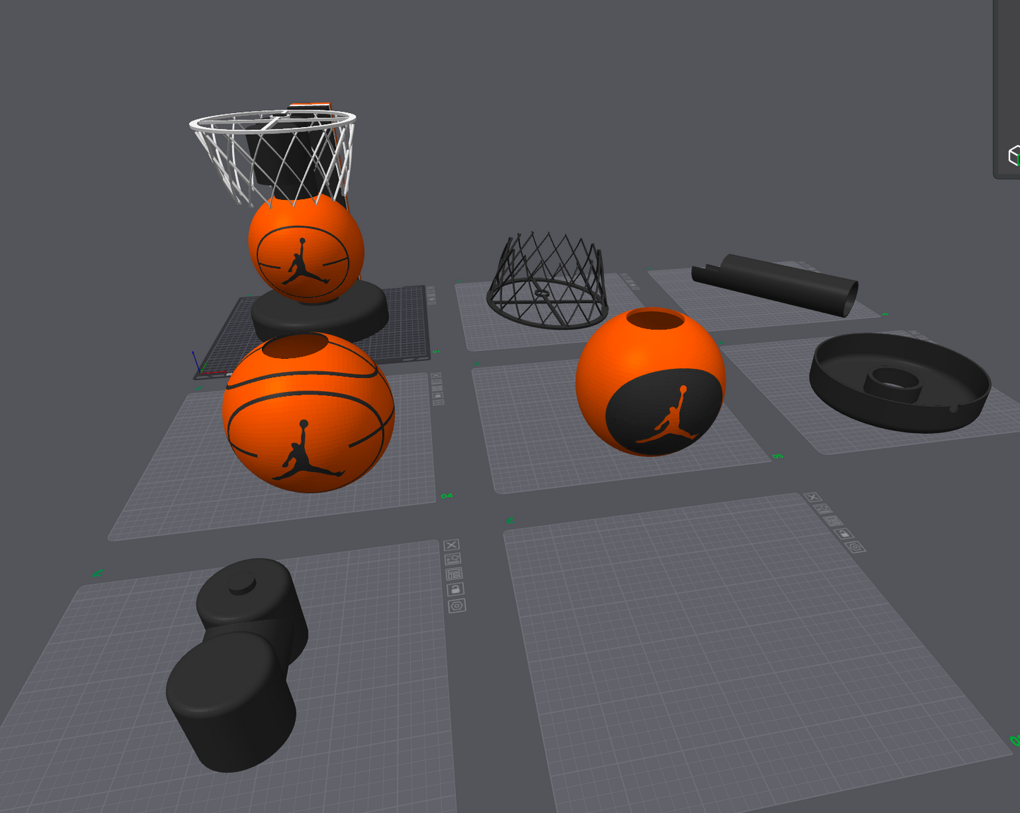Basketball with Rim Lamp Base (Digital File Only)
