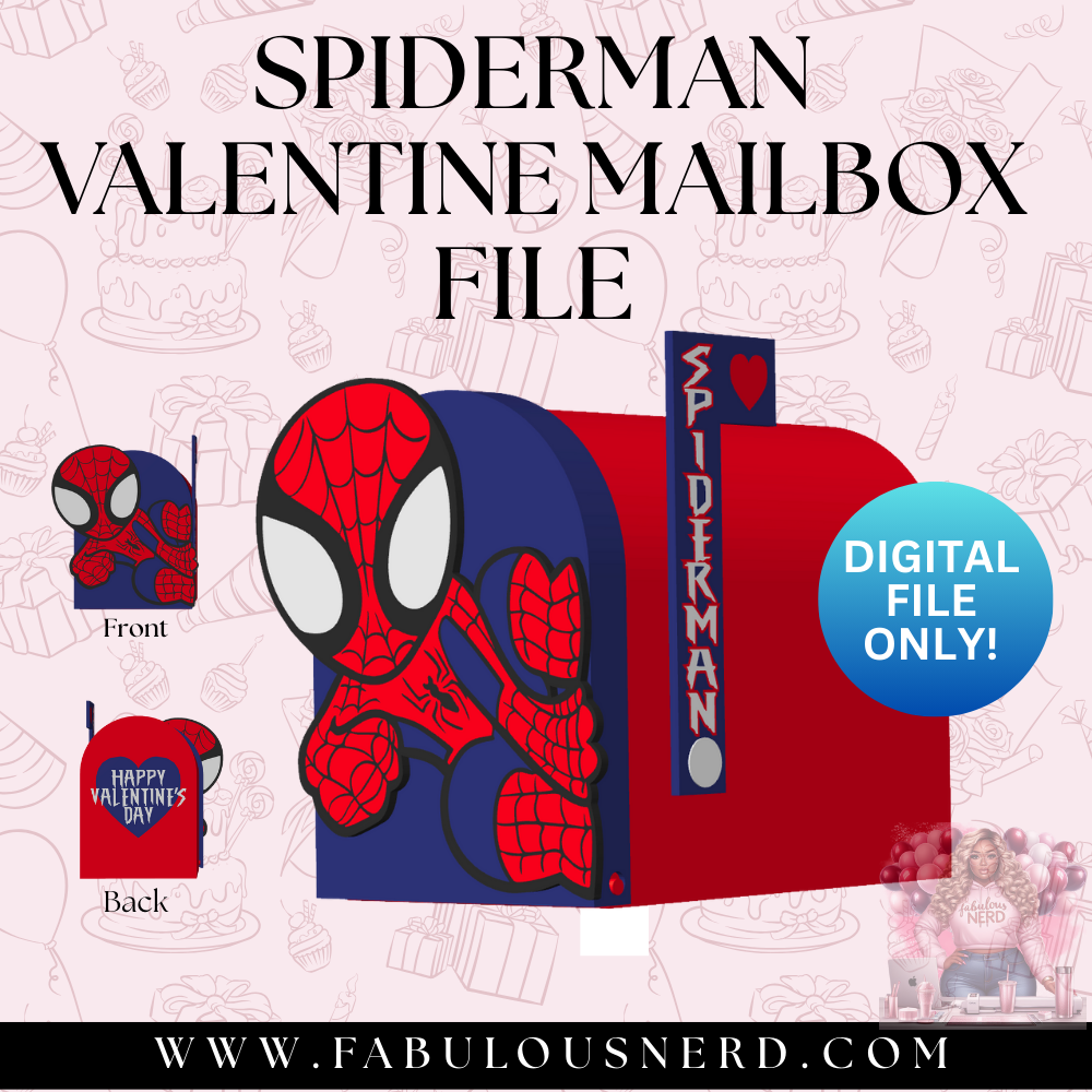 Spiderman Valentines 3D Mailbox (Digital File Only)