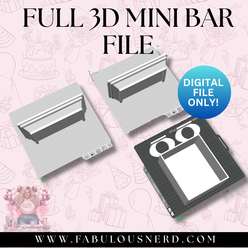 Full 3D Mini Bar (Digital File Only)