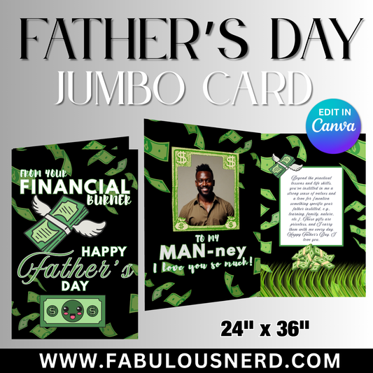 To my Man-ney Father's Day Jumbo Card - Digital File Only