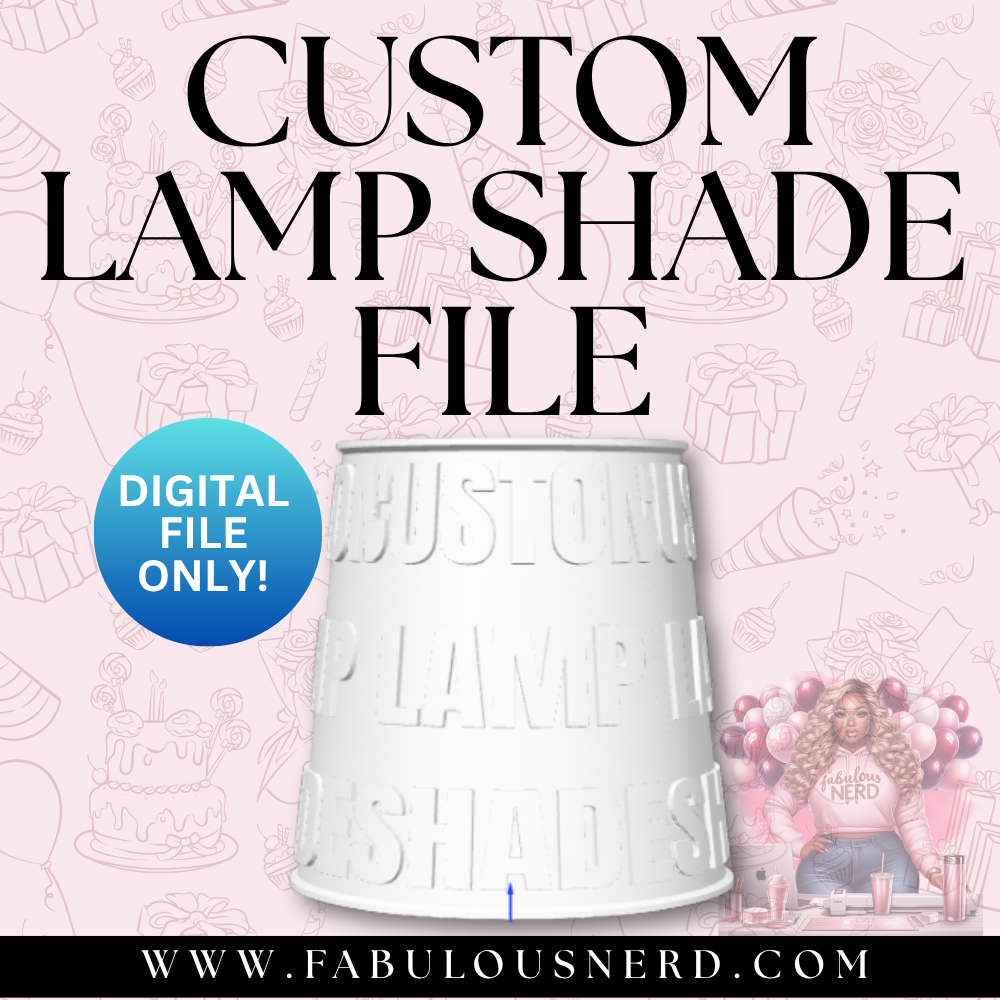 Custom Designed Lamp Shade 3D Print File (Digital File Only)