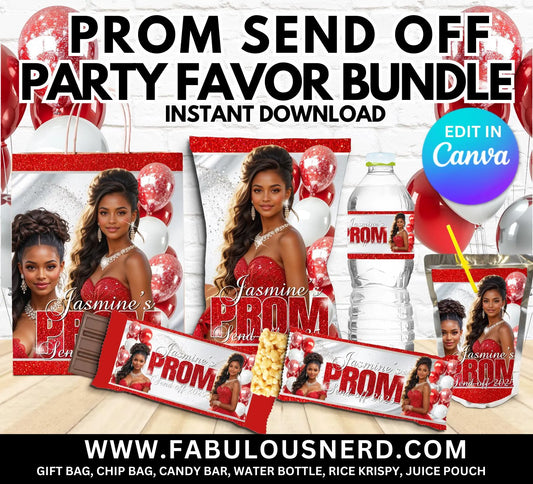 Prom Send Off Party Favor Bundle, Printable Party Bundle, Custom Party Bundle, Party Decor, Party Favors, Custom Decor