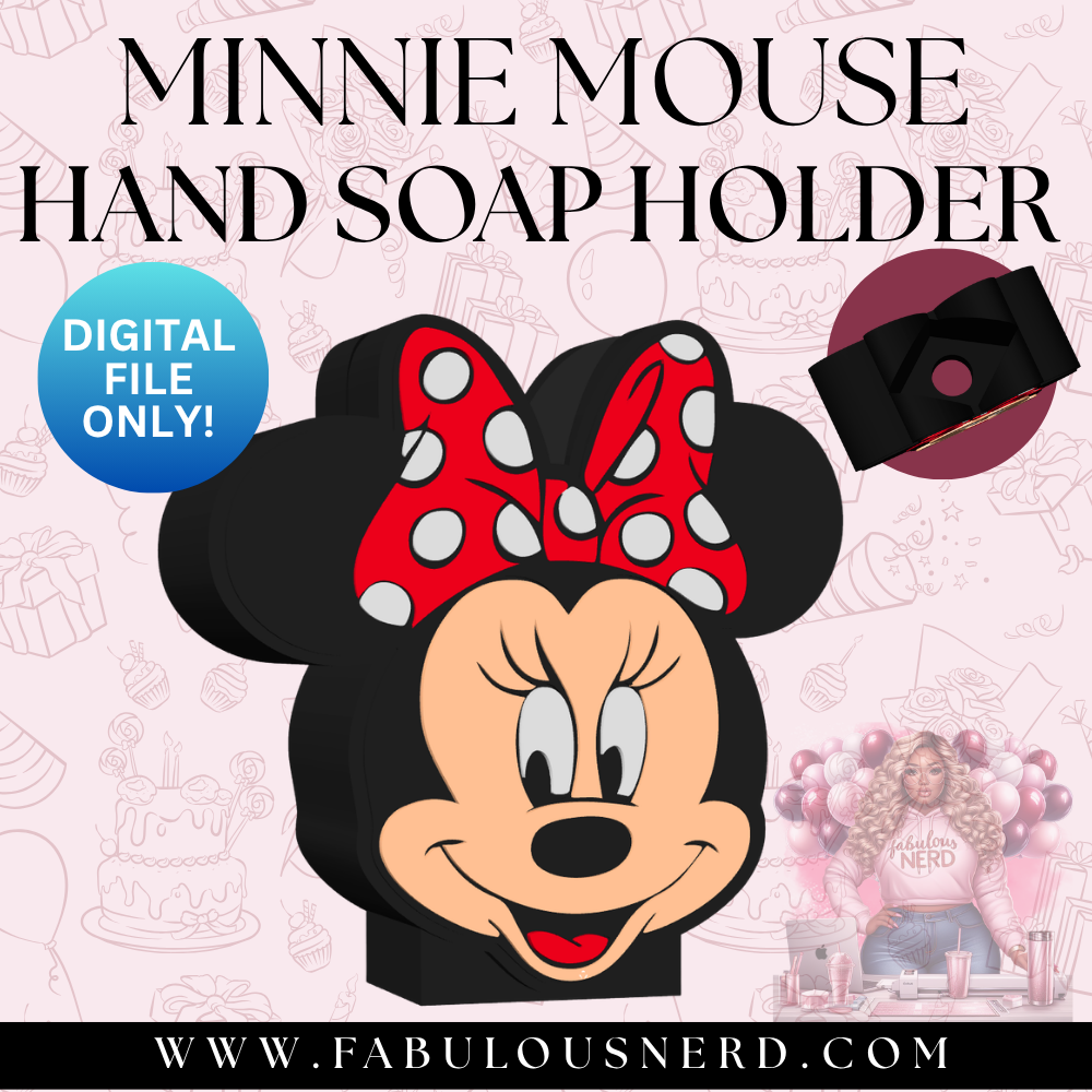 Minnie Mouse Hand Soap Holder (Digital File Only)