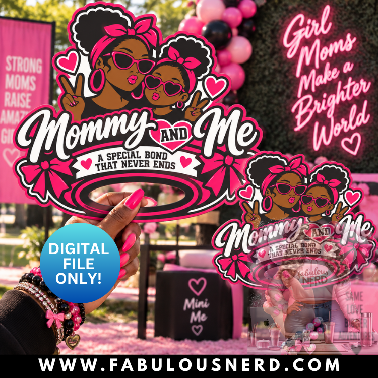 Mommy & Me Hype Fan Set - African American (Digital File Only)