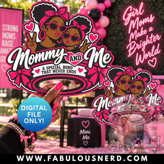 Mommy & Me Hype Fan Set - African American (Digital File Only)