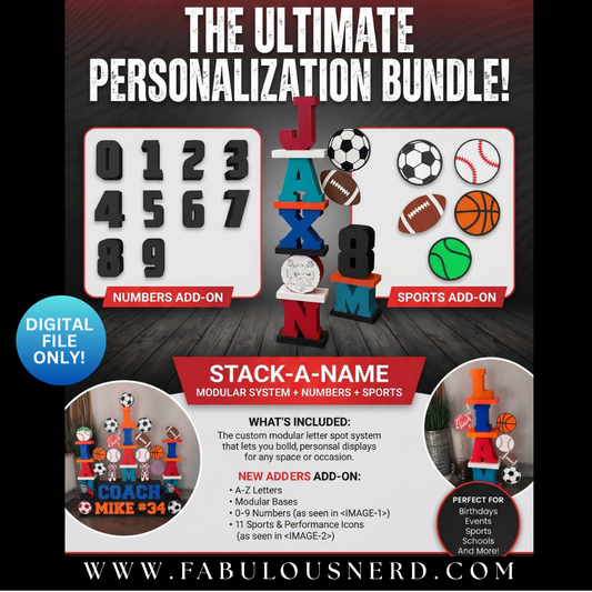 Stack-A-Name Ultimate Event Bundle (Digital File Only)