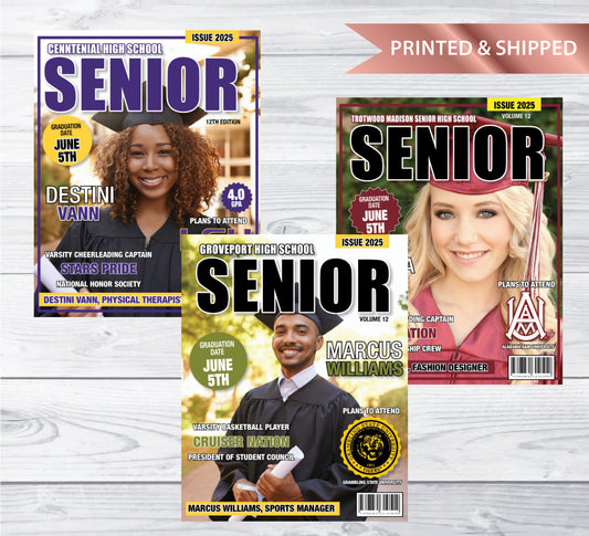 Graduation Senior Magazine Cover-Customizable Announcement