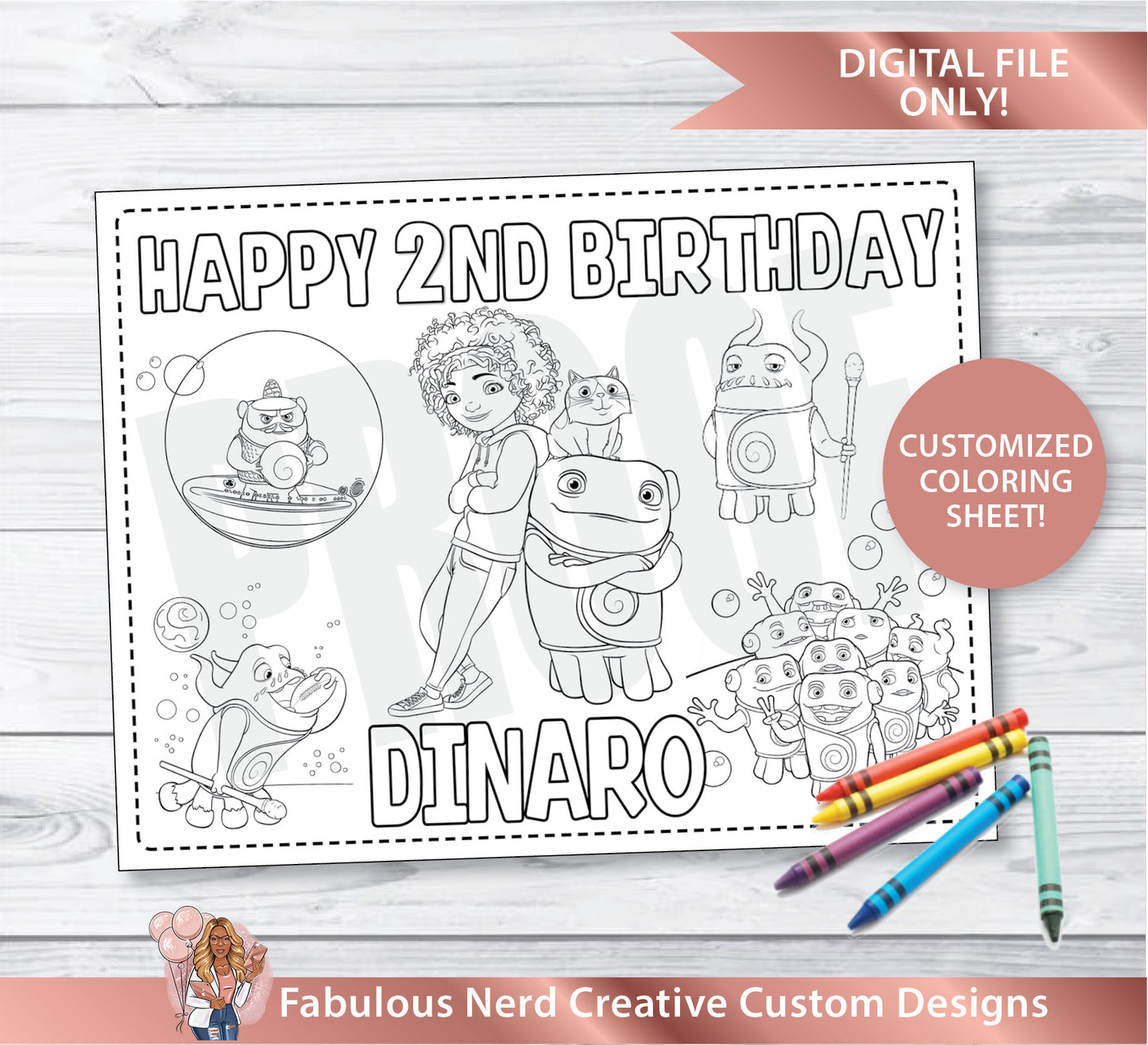 Dreamworks Home Coloring Sheet