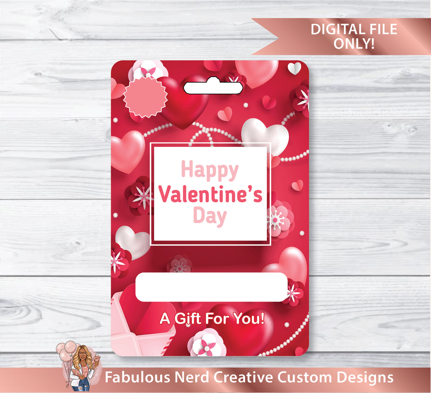 Valentine's Day Money Holder Card