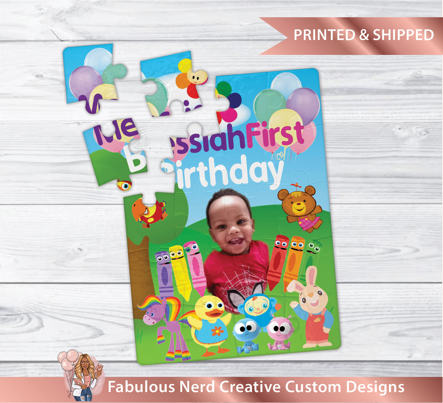 Baby 1st TV Kids Personalized Party Favor Puzzles