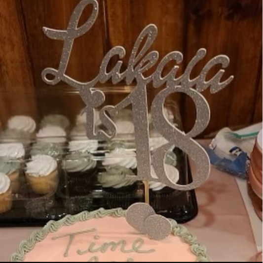 Personalized 18th Birthday Cake Topper