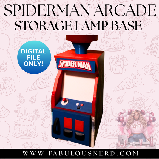 Spiderman Arcade Storage Lamp Base (Digital File Only)