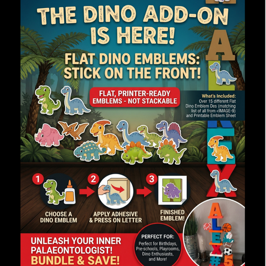 Stack-A-Name Dino Adventure Expansion Pack (Digital File Only)