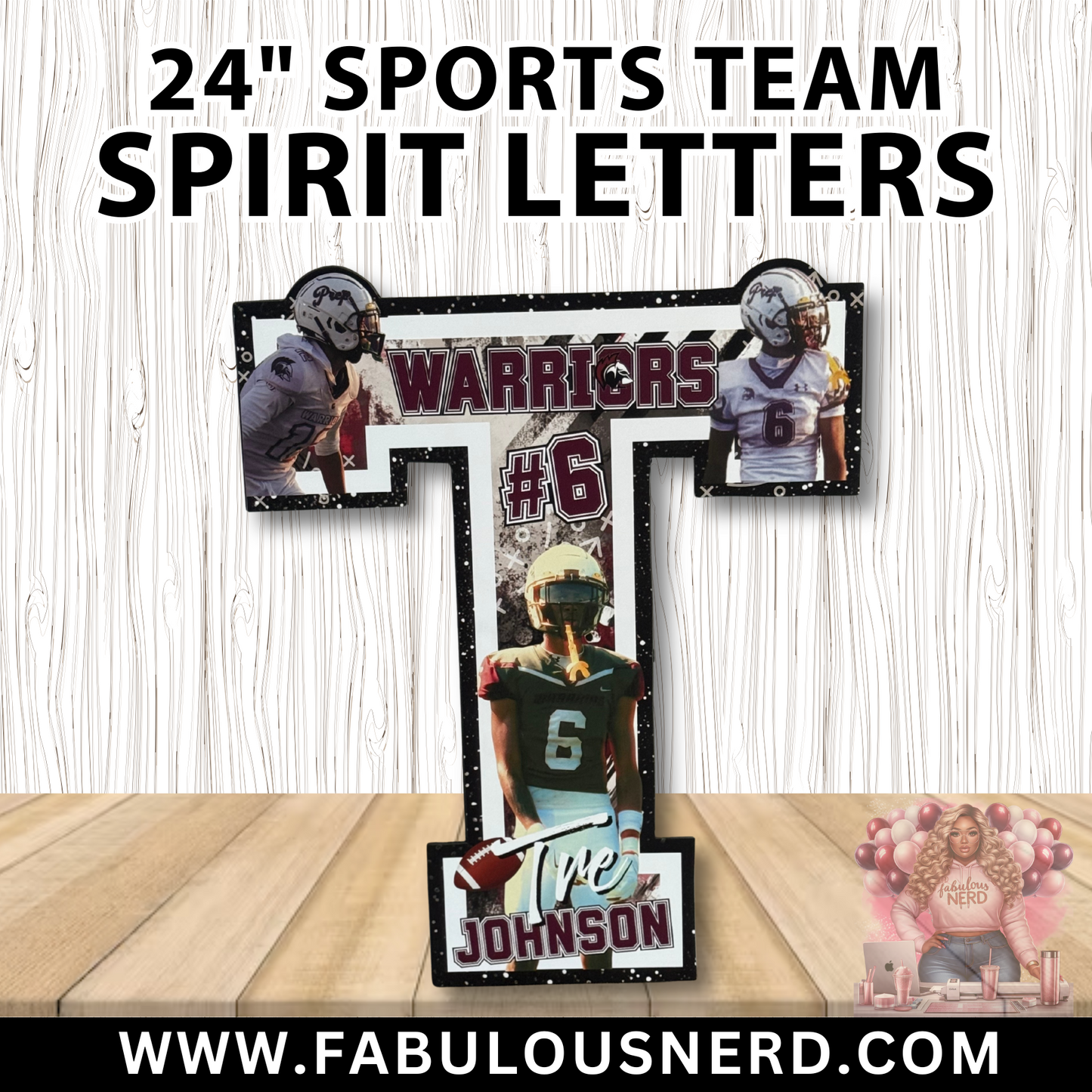 Custom Sports Team Spirit Letters (24" Size)