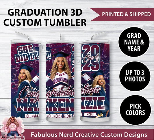 Custom Graduation 3D Tumbler